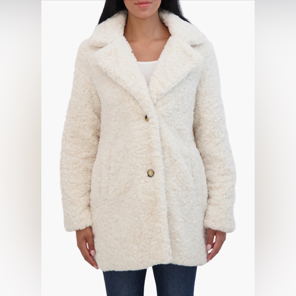 Sebby faux fur jacket white